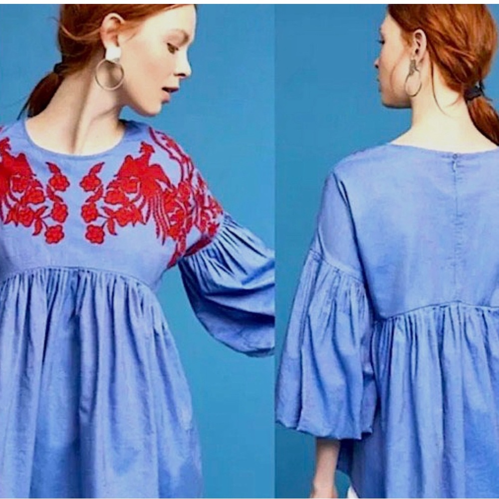 NWT Embroidered blouse Anthropologie - Picture 3 of 6